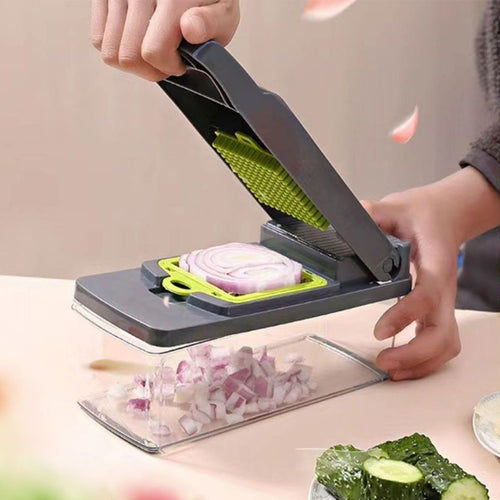 16 Piece Vegetable Chopper Set Multifunctional Slicer Dicer with 7 Blades
